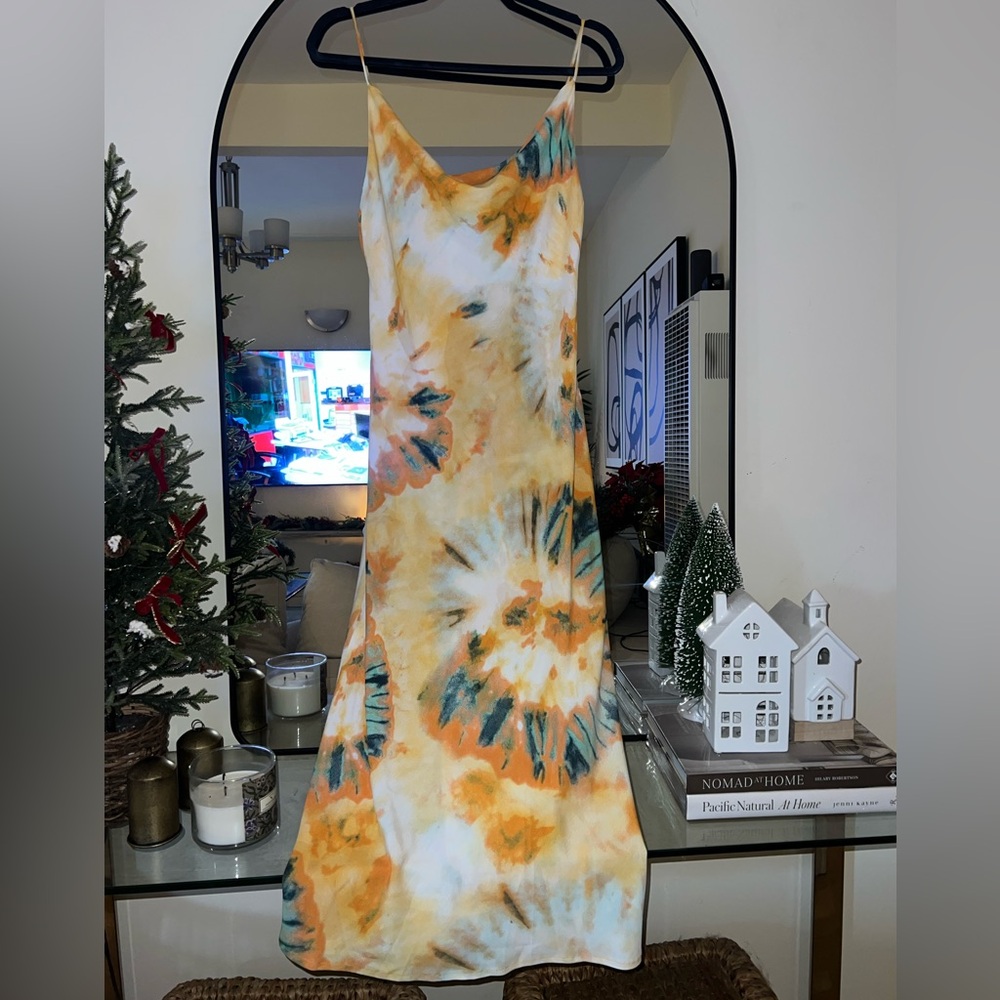 White Fox Cowl Neck Dress